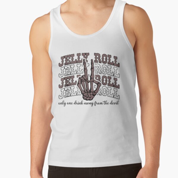 Only One Drink Away From The Devil - Jelly Roll Tank Top RB2707 product Offical jelly roll Merch