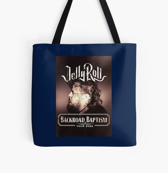 Backroad Baptism Tour, Jelly Roll Tour, Jelly Roll All Over Print Tote Bag RB2707 product Offical jelly roll Merch