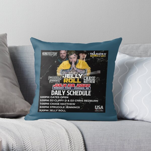 daily jelly roll   Throw Pillow RB2707 product Offical jelly roll Merch