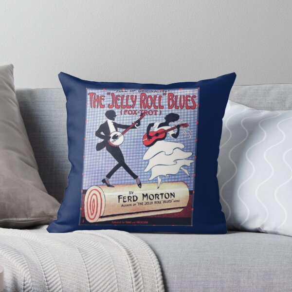 Jelly Roll Blues     Throw Pillow RB2707 product Offical jelly roll Merch