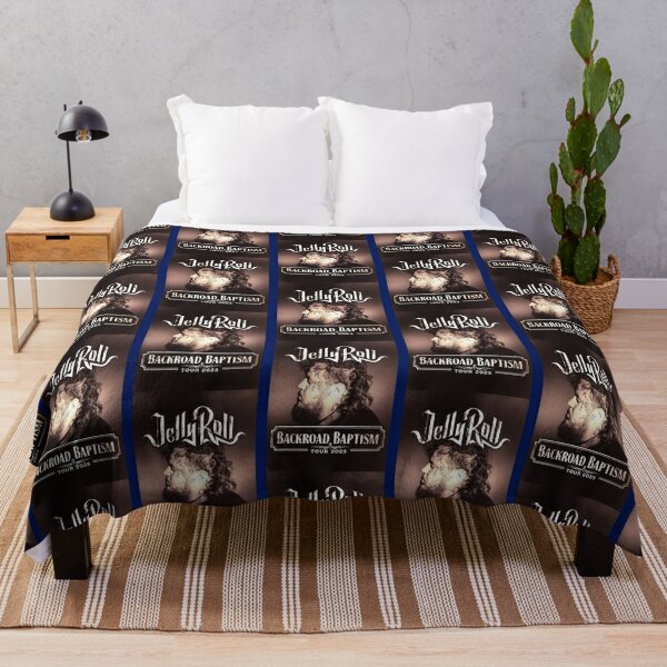 Backroad Baptism Tour, Jelly Roll Tour, Jelly Roll Throw Blanket RB2707 product Offical jelly roll Merch