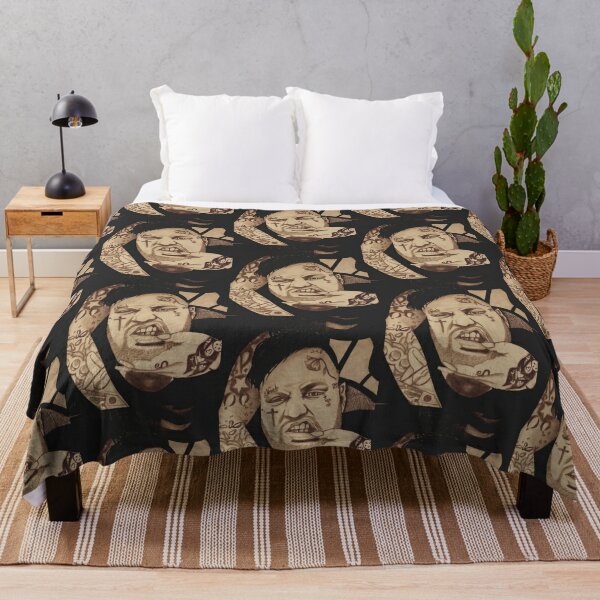 Jelly Roll Hand Drawn Portrait  Throw Blanket RB2707 product Offical jelly roll Merch